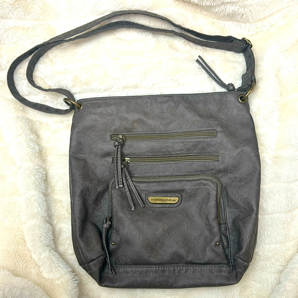 Medium grey Stone Mountain satchel purse